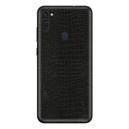 Samsung M/F/Note/Flip and C Phone Skins (All Models) - Snake Leather Black - 3D Embossed Finish (L-107) Samsung Galaxy M11