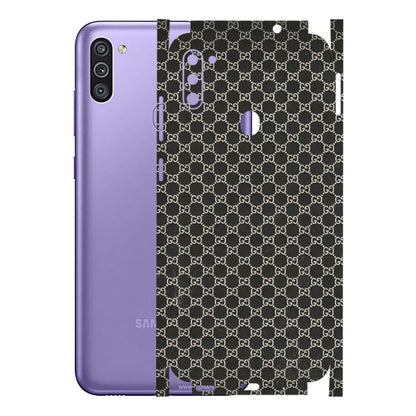 Samsung M/F/Note/Flip and C Phone Skins (All Models) - Black G Print - 3D Embossed Finish (L-109) Samsung Galaxy M11