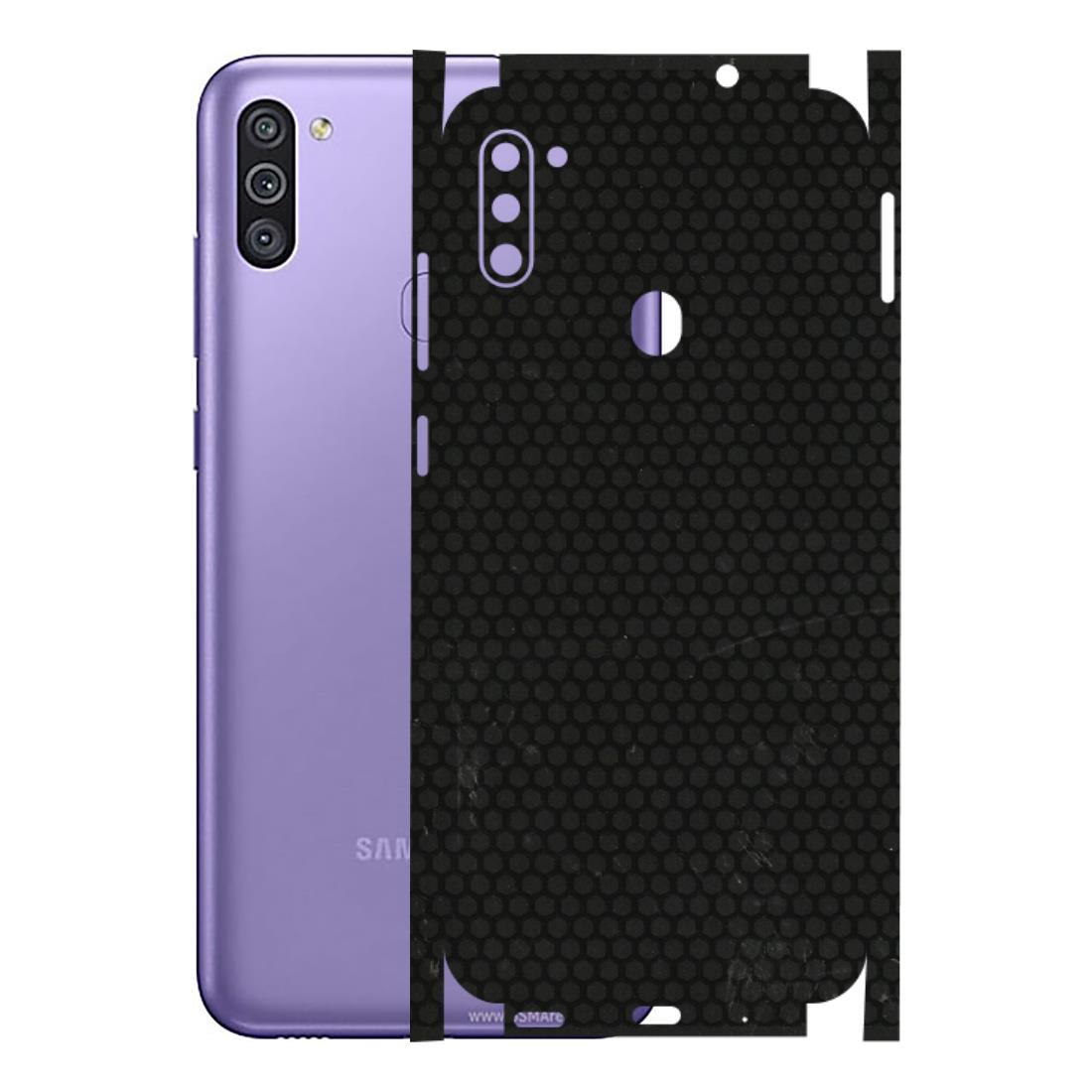 Samsung M/F/Note/Flip and C Phone Skins (All Models) - Black honeycomb - 3D Embossed Finish (L-114) Samsung Galaxy M11