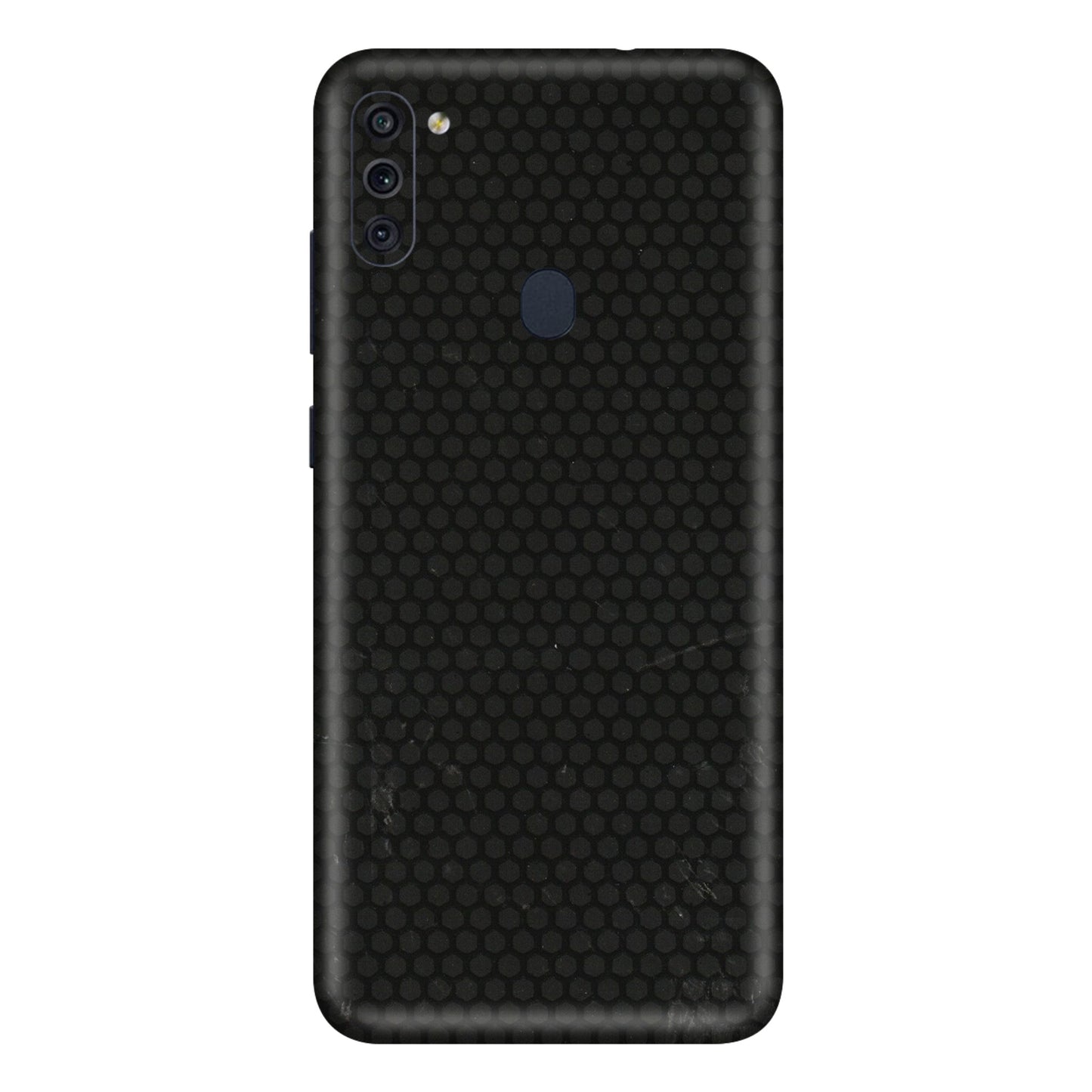 Samsung M/F/Note/Flip and C Phone Skins (All Models) - Black honeycomb - 3D Embossed Finish (L-114) Samsung Galaxy M11
