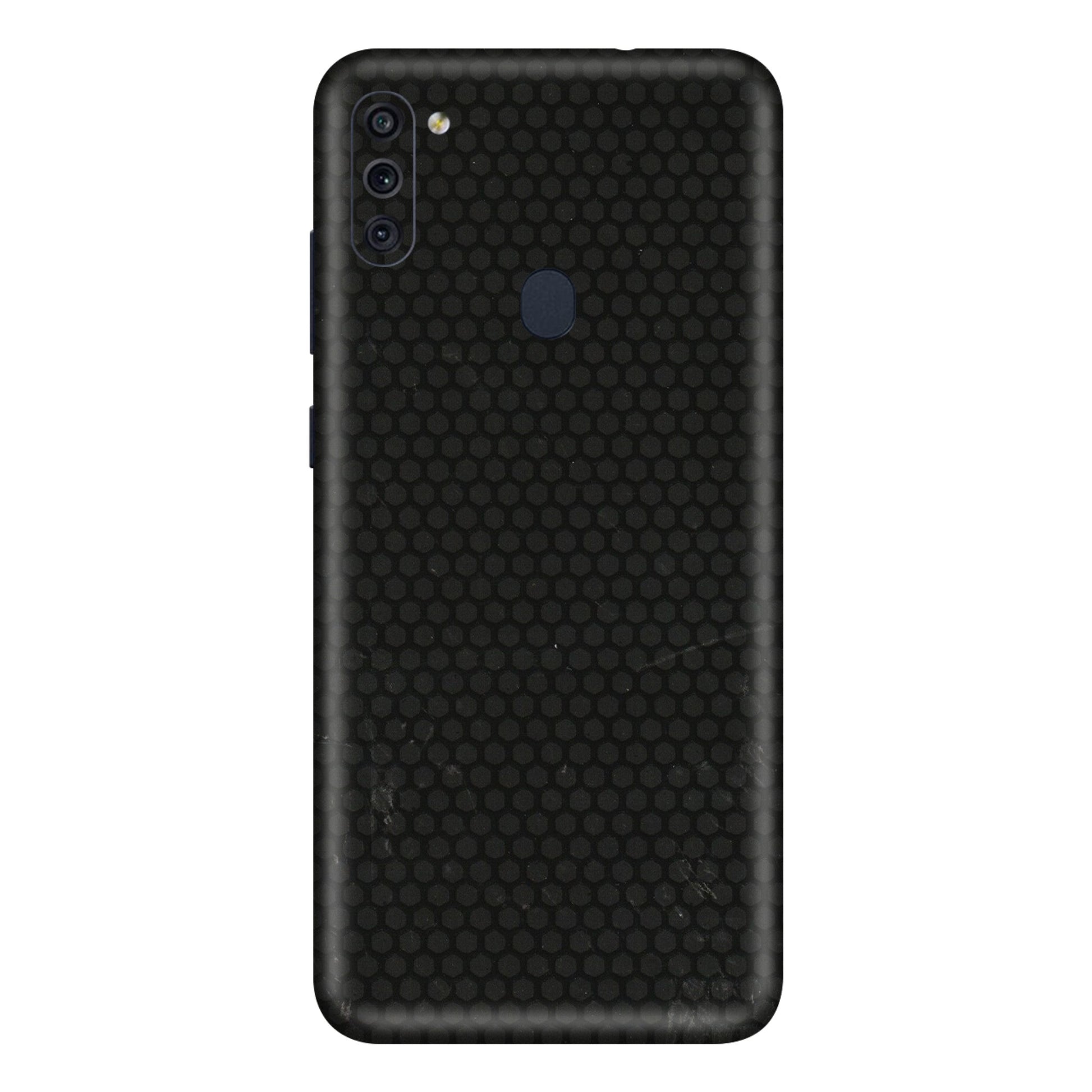 Samsung M/F/Note/Flip and C Phone Skins (All Models) - Black honeycomb - 3D Embossed Finish (L-114) Samsung Galaxy M11