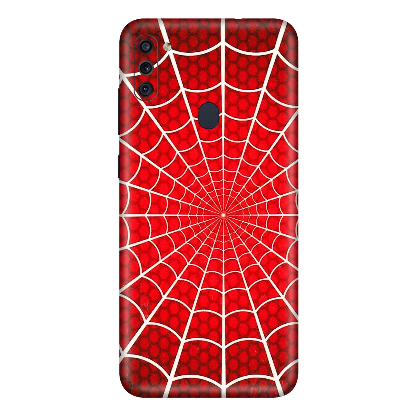 Samsung M/F/Note/Flip and C Phone Skins (All Models) - Classic Spidey Web - 3D Embossed Finish (L-115) Samsung Galaxy M11