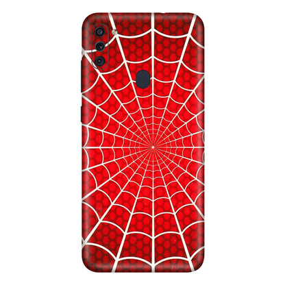 Samsung M/F/Note/Flip and C Phone Skins (All Models) - Classic Spidey Web - 3D Embossed Finish (L-115) Samsung Galaxy M11