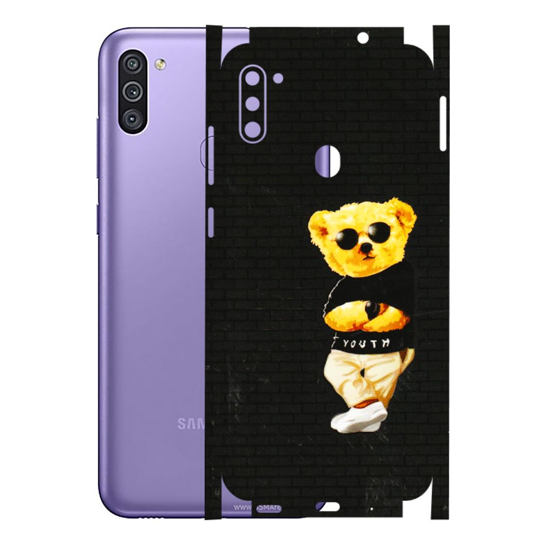 Samsung M/F/Note/Flip and C Phone Skins (All Models) - Classy Teddy Bear - 3D Embossed Finish (L-116) Samsung Galaxy M11