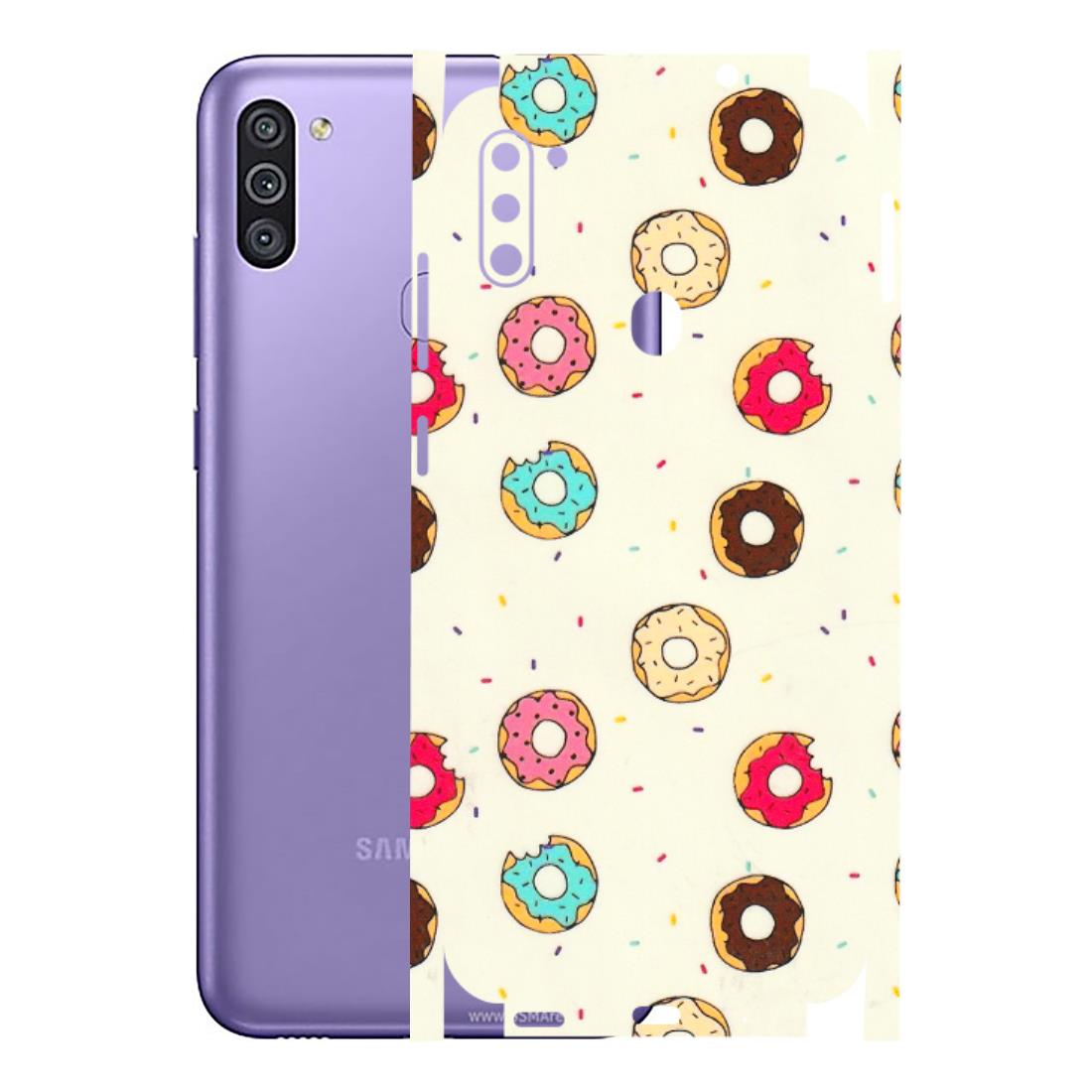 Samsung M/F/Note/Flip and C Phone Skins (All Models) - Mini Donuts Doodle Art - 3D Embossed Finish (L-122) Samsung Galaxy M11