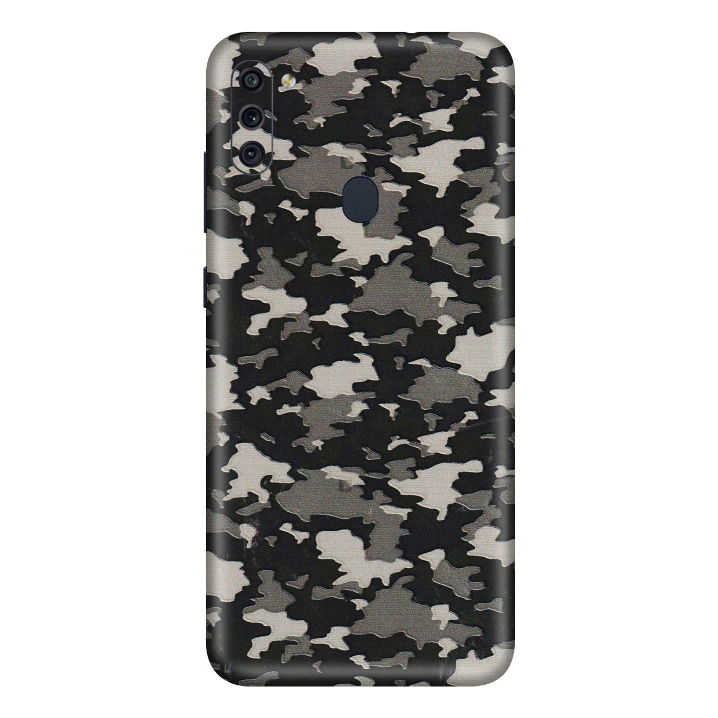 Samsung M/F/Note/Flip and C Phone Skins (All Models) - Black/Grey Camoflaunge - 3D Embossed Finish (L-142) Samsung Galaxy M11
