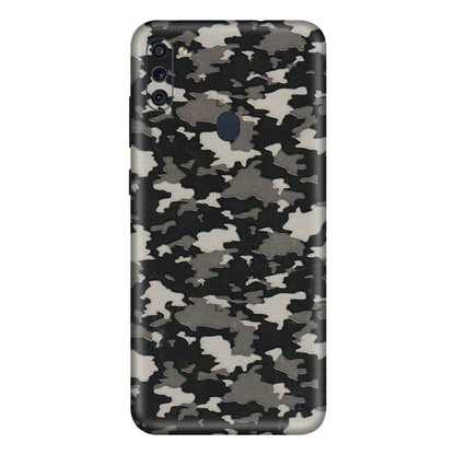 Samsung M/F/Note/Flip and C Phone Skins (All Models) - Black/Grey Camoflaunge - 3D Embossed Finish (L-142) Samsung Galaxy M11