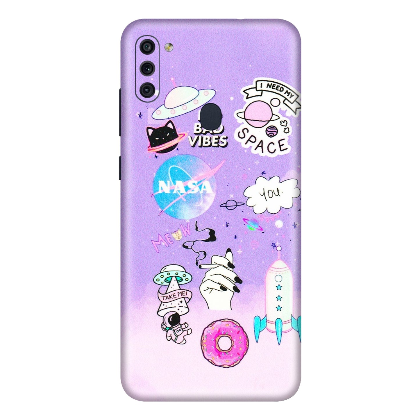 Samsung M/F/Note/Flip and C Phone Skins (All Models) - I Need My Nasa Skin - 3D Embossed Finish (L-149) Samsung Galaxy M11
