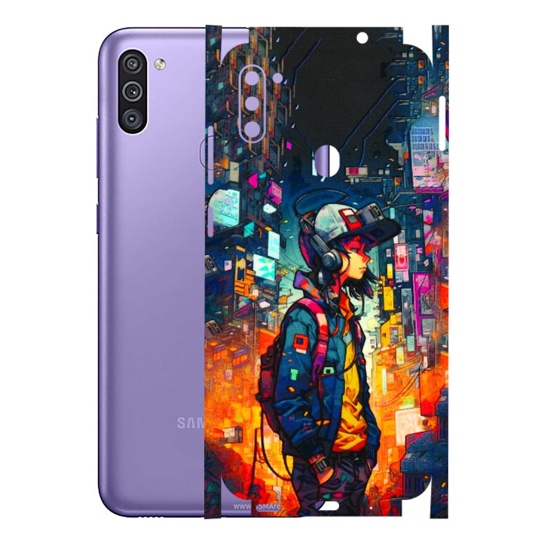 Samsung M/F/Note/Flip and C Phone Skins (All Models) - Street Anime Guy - 3D Embossed Finish (L-158) Samsung Galaxy M11
