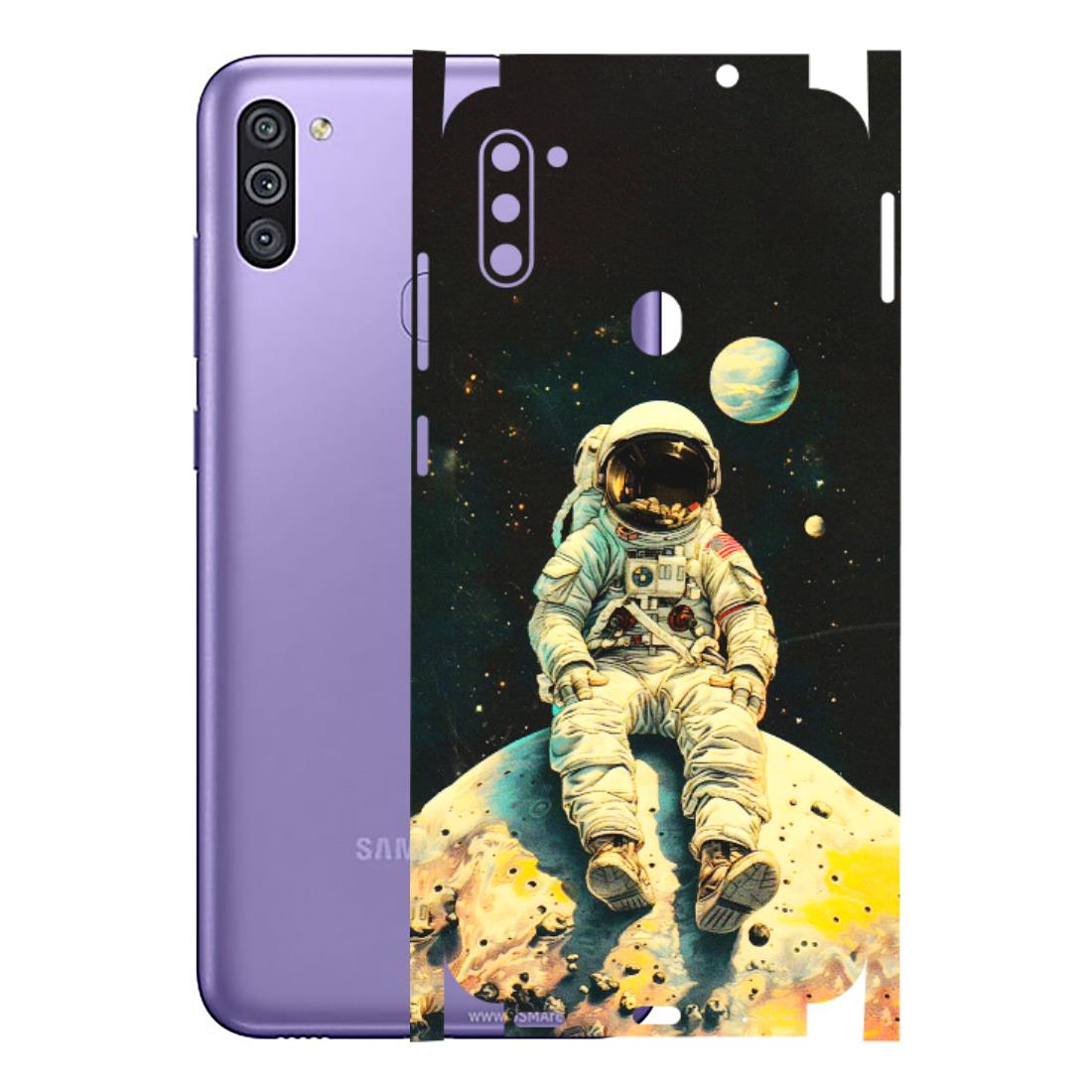 Samsung M/F/Note/Flip and C Phone Skins (All Models) - Astronaut in Space - 3D Embossed Finish (L-16) Samsung Galaxy M11
