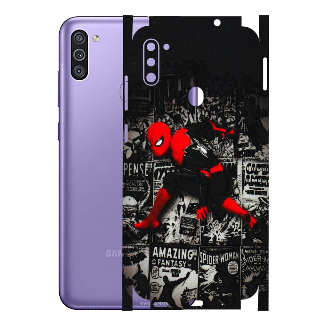 Samsung M/F/Note/Flip and C Phone Skins (All Models) - SpiderMan New - 3D Embossed Finish (L-162) Samsung Galaxy M11