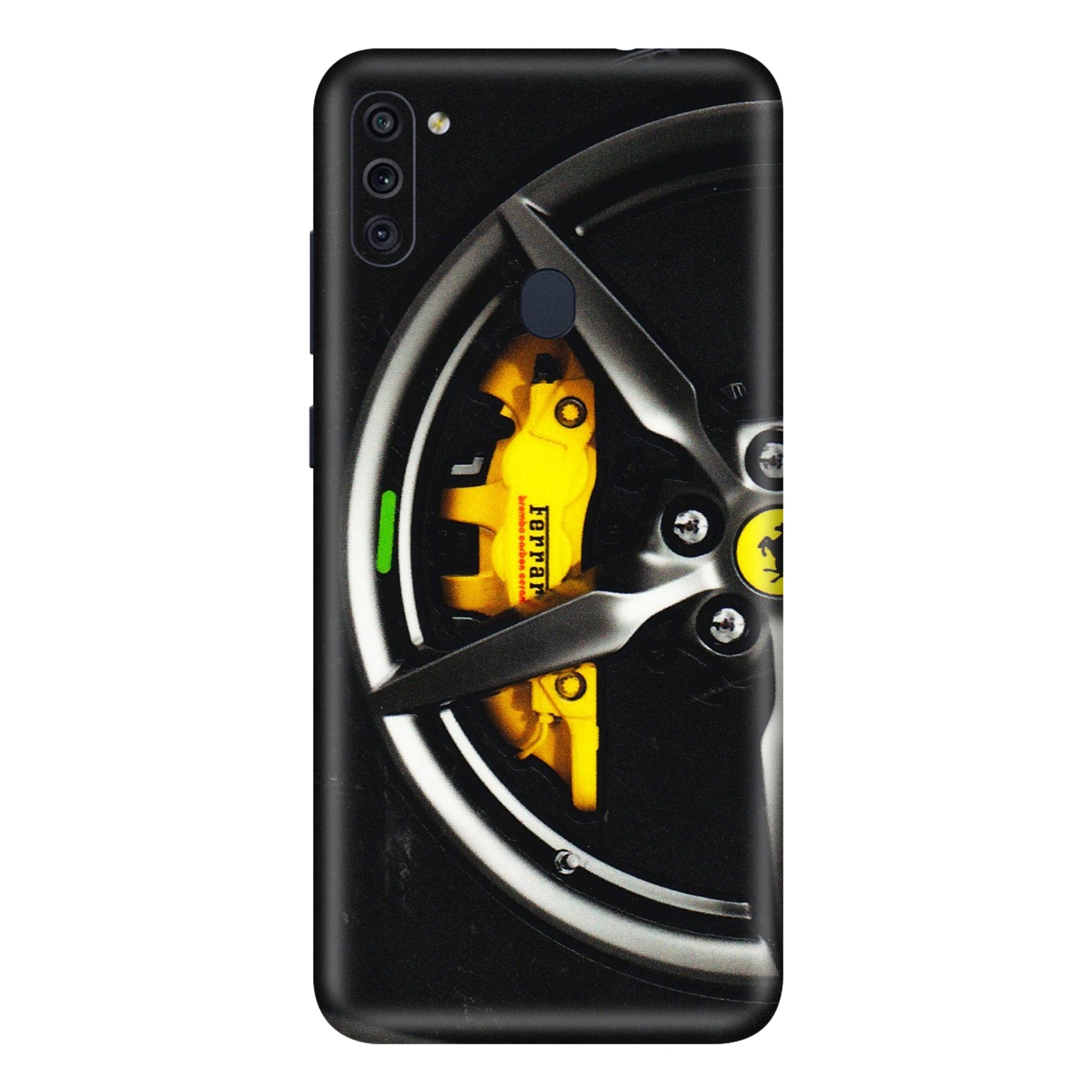Samsung M/F/Note/Flip and C Phone Skins (All Models) - Ferrari Wheel Alloy - 3D Embossed Finish (L-173) Samsung Galaxy M11