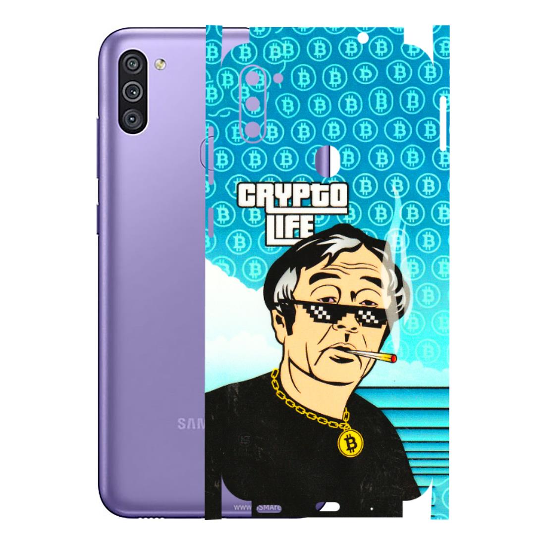 Samsung M/F/Note/Flip and C Phone Skins (All Models) - Crypto Thug Life - 3D Embossed Finish (L-179) Samsung Galaxy M11