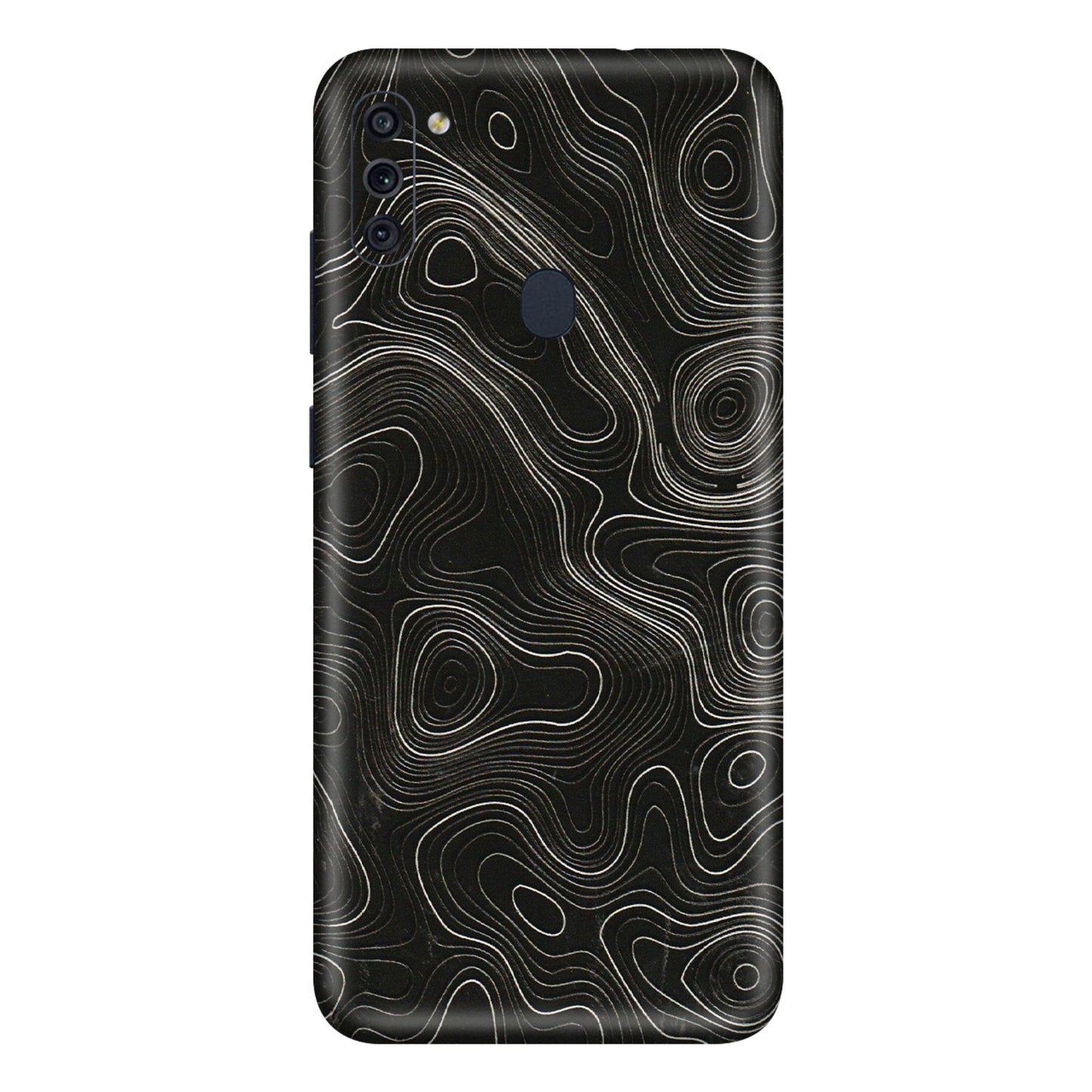 Samsung M/F/Note/Flip and C Phone Skins (All Models) - Black Swirl - 3D Embossed Finish (L-196) Samsung Galaxy M11