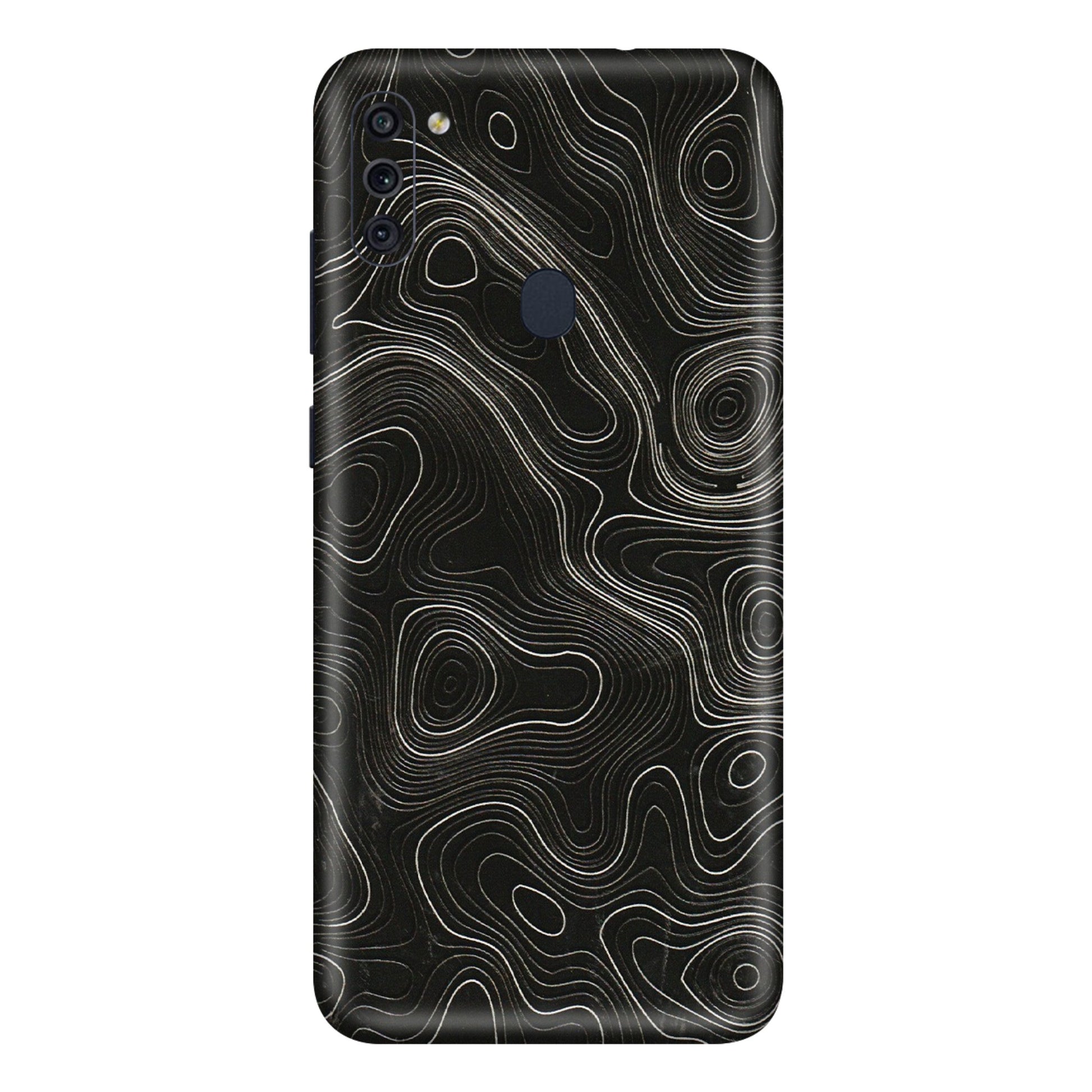 Samsung M/F/Note/Flip and C Phone Skins (All Models) - Black Swirl - 3D Embossed Finish (L-196) Samsung Galaxy M11
