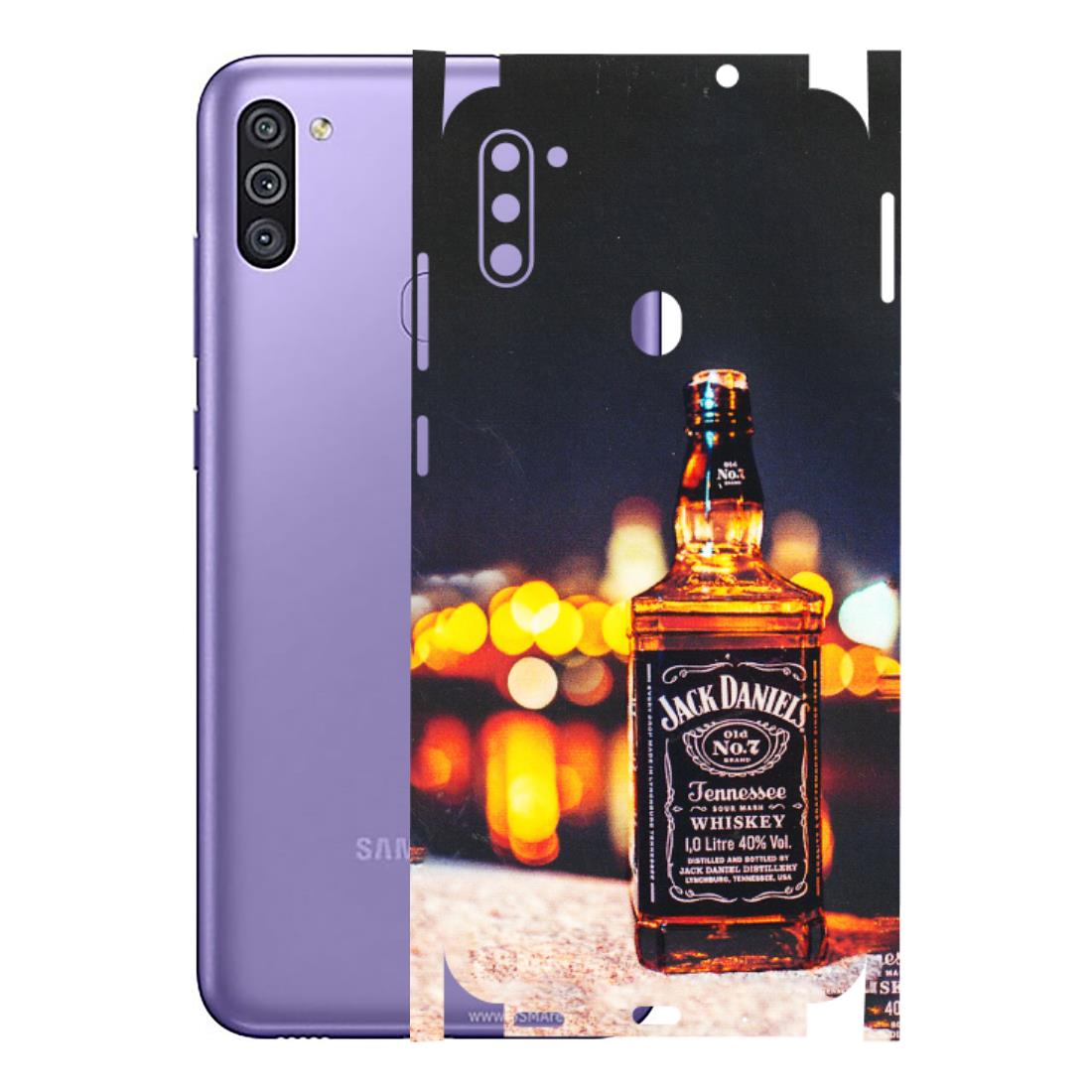 Samsung M/F/Note/Flip and C Phone Skins (All Models) - JD Whiskey Bottle - 3D Embossed Finish (L-20) Samsung Galaxy M11