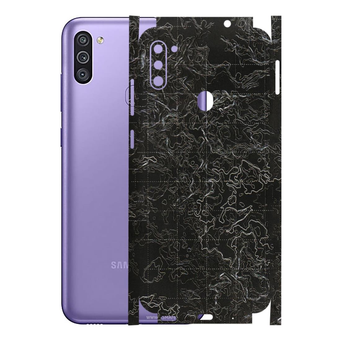 Samsung M/F/Note/Flip and C Phone Skins (All Models) - Black map Texture - 3D Embossed Finish (L-201) Samsung Galaxy M11