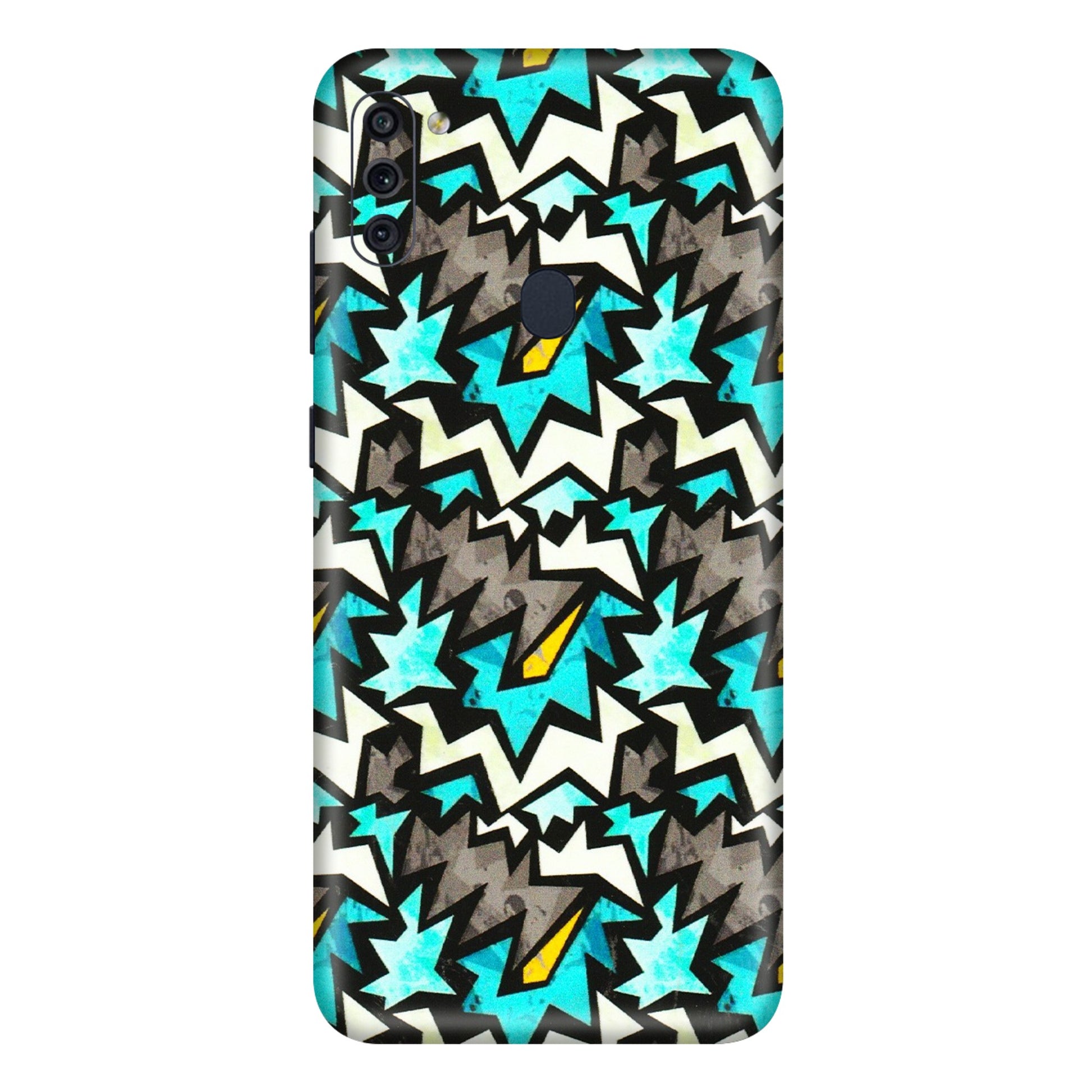 Samsung M/F/Note/Flip and C Phone Skins (All Models) - Funky Zig Zag - 3D Embossed Finish (L-223) Samsung Galaxy M11