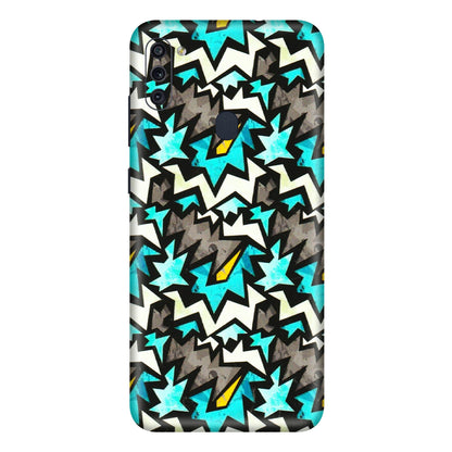 Samsung M/F/Note/Flip and C Phone Skins (All Models) - Funky Zig Zag - 3D Embossed Finish (L-223) Samsung Galaxy M11
