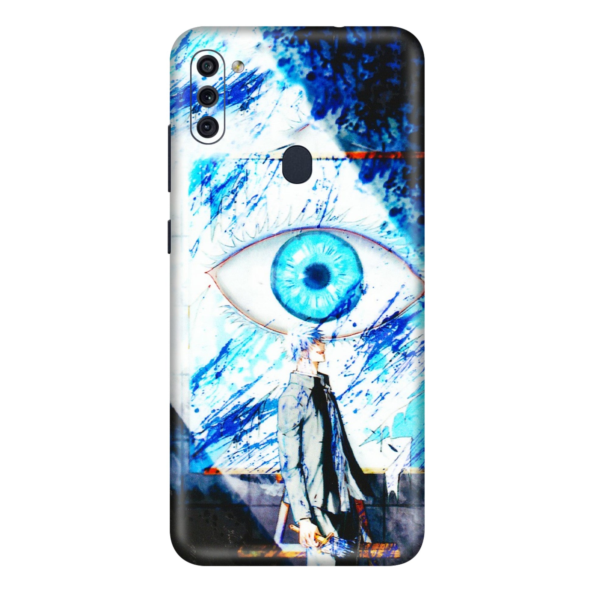 Samsung M/F/Note/Flip and C Phone Skins (All Models) - Gojo Satoru evil eye - 3D Embossed Finish (L-239) Samsung Galaxy M11