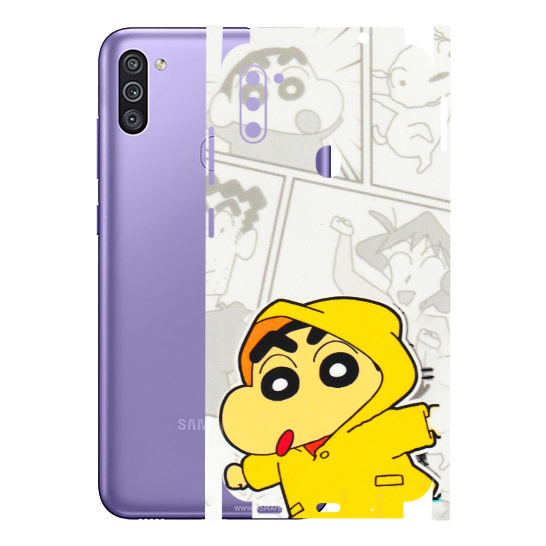 Samsung M/F/Note/Flip and C Phone Skins (All Models) - Yellow Shinchan Comic - 3D Embossed Finish (L-246) Samsung Galaxy M11