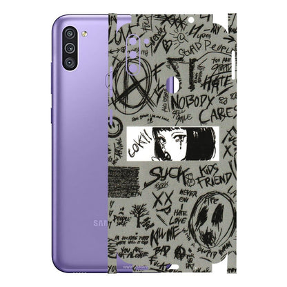 Samsung M/F/Note/Flip and C Phone Skins (All Models) - Never Have Love Anime - 3D Embossed Finish (L-260) Samsung Galaxy M11