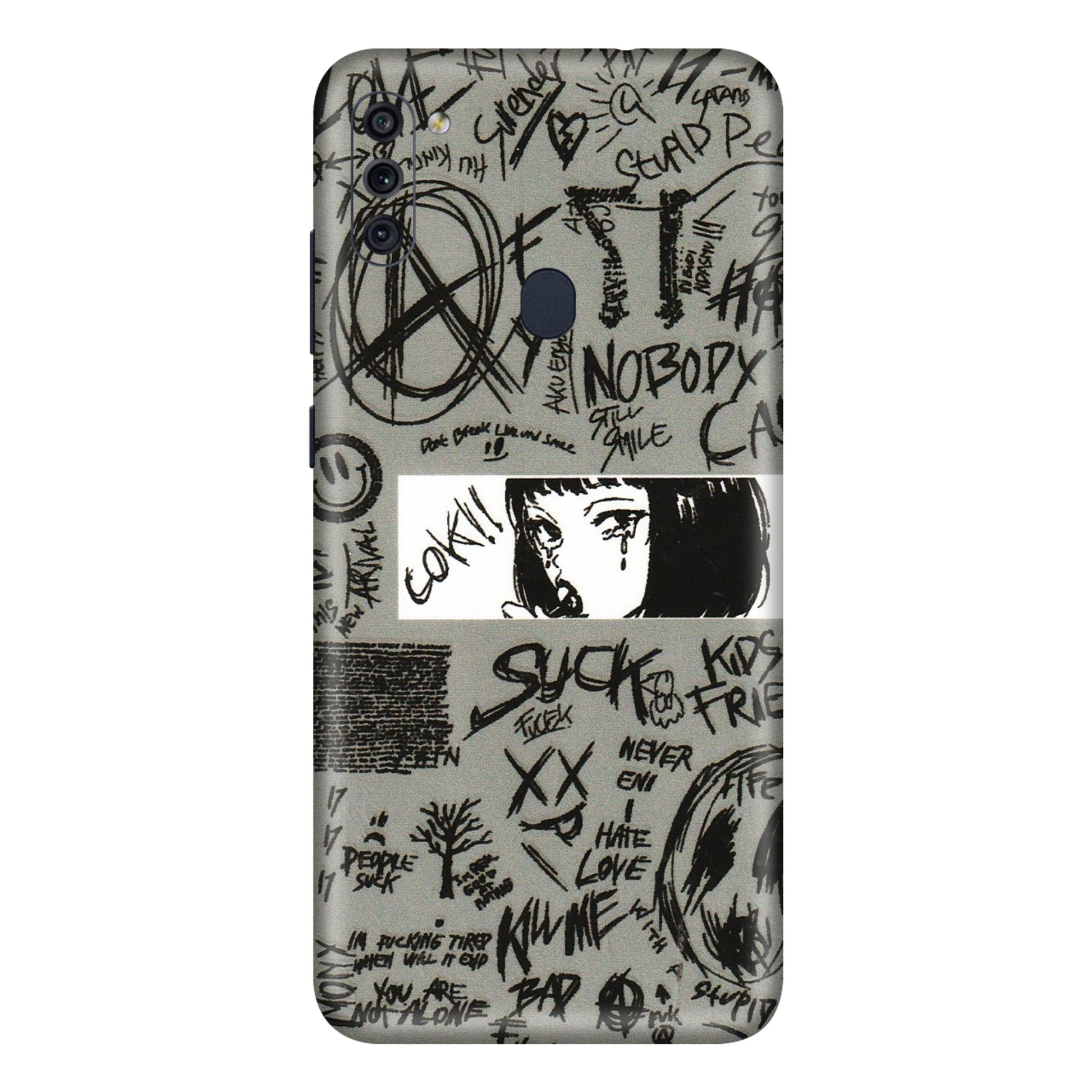 Samsung M/F/Note/Flip and C Phone Skins (All Models) - Never Have Love Anime - 3D Embossed Finish (L-260) Samsung Galaxy M11