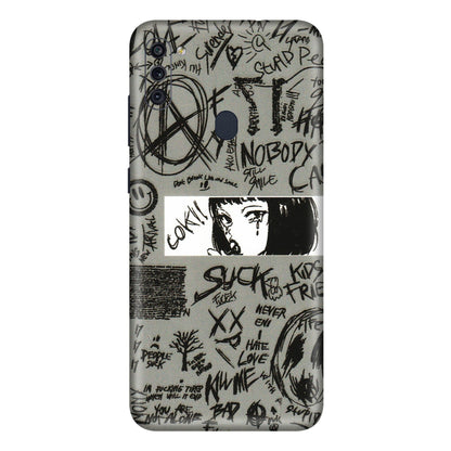 Samsung M/F/Note/Flip and C Phone Skins (All Models) - Never Have Love Anime - 3D Embossed Finish (L-260) Samsung Galaxy M11