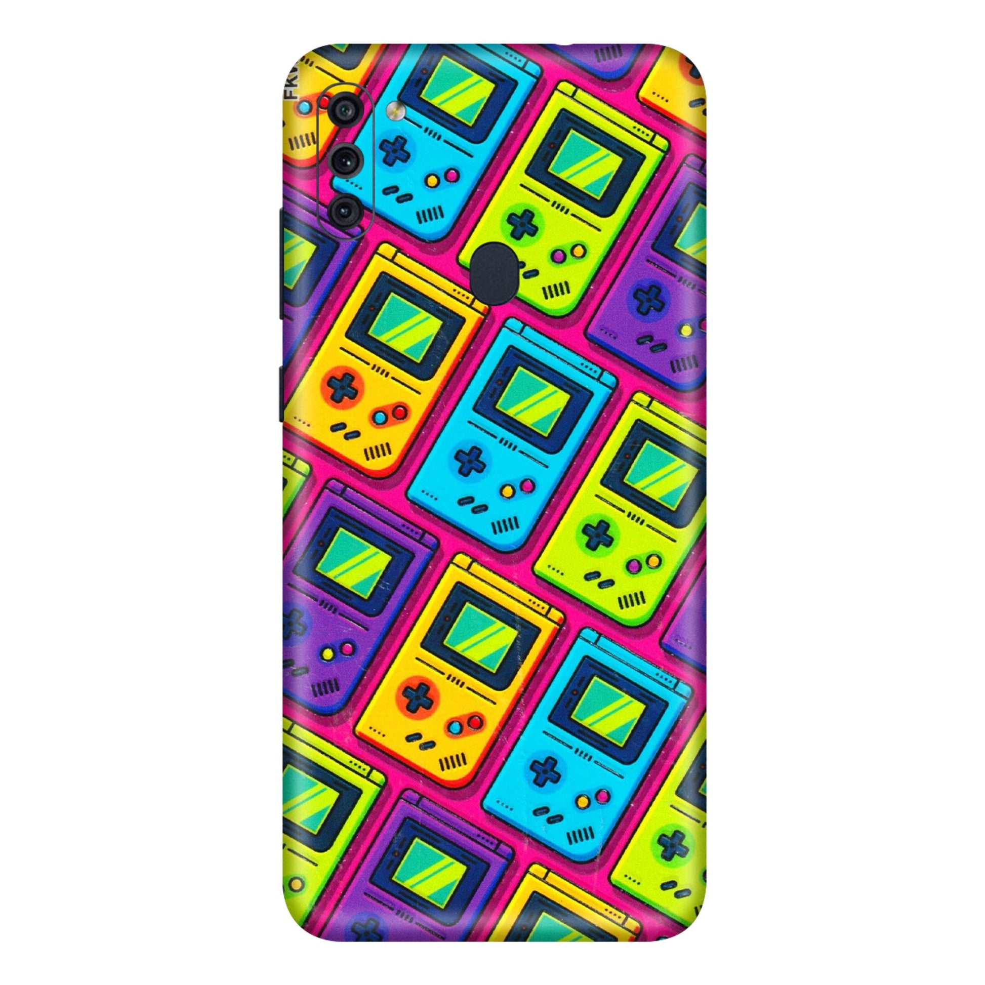Samsung M/F/Note/Flip and C Phone Skins (All Models) - Gameboy Colourful - 3D Embossed Finish (L-266) Samsung Galaxy M11