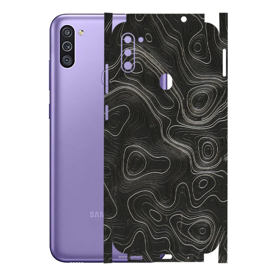 Samsung M/F/Note/Flip and C Phone Skins (All Models) - Abstract White Line Map - 3D Embossed Finish (L-269) Samsung Galaxy M11