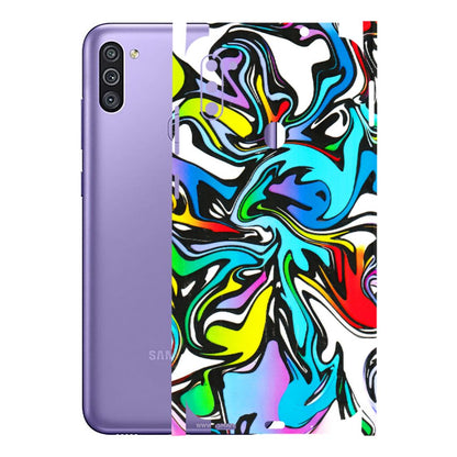 Samsung M/F/Note/Flip and C Phone Skins (All Models) - Abstract Colour Paints - 3D Embossed Finish (L-271) Samsung Galaxy M11