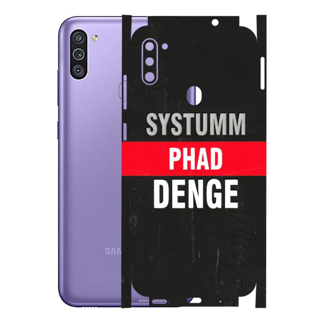 Samsung M/F/Note/Flip and C Phone Skins (All Models) - Systumm Phad Denge - 3D Embossed Finish (L-278) Samsung Galaxy M11