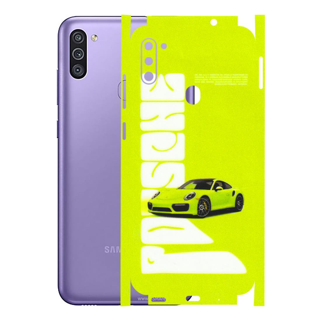 Samsung M/F/Note/Flip and C Phone Skins (All Models) - Lime Green Porche - 3D Embossed Finish (L-30) Samsung Galaxy M11