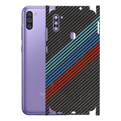 Samsung M/F/Note/Flip and C Phone Skins (All Models) - Carbon BM - 3D Embossed Finish (L-302) Samsung Galaxy M11