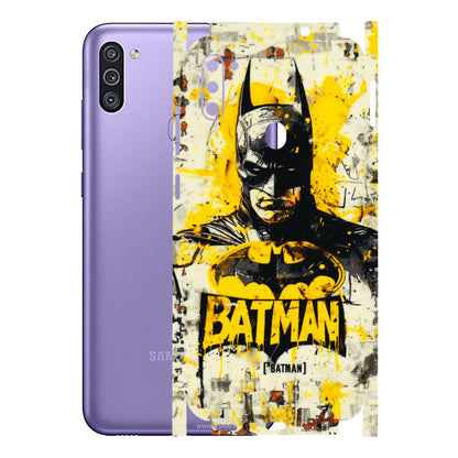 Samsung M/F/Note/Flip and C Phone Skins (All Models) - Batman Yellow BT - 3D Embossed Finish (L-304) Samsung Galaxy M11