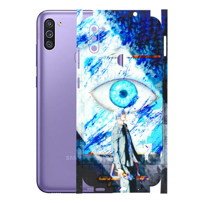 Samsung M/F/Note/Flip and C Phone Skins (All Models) - Anime Sea Blue Eye - 3D Embossed Finish (L-318) Samsung Galaxy M11