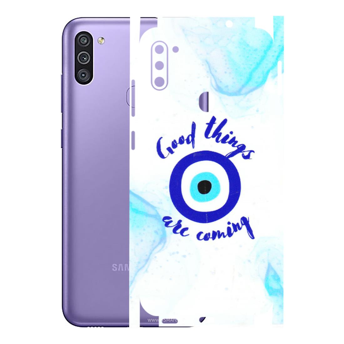 Samsung M/F/Note/Flip and C Phone Skins (All Models) - Evil Eye Good Things Are Coming - 3D Embossed Finish (L-322) Samsung Galaxy M11