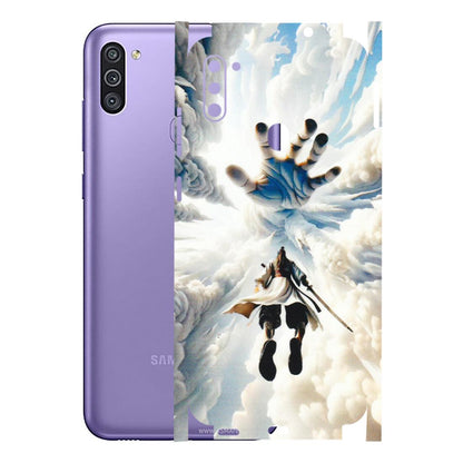 Samsung M/F/Note/Flip and C Phone Skins (All Models) - Big Hand With Monkey King - 3D Embossed Finish (L-323) Samsung Galaxy M11
