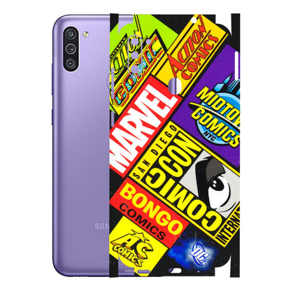 Samsung M/F/Note/Flip and C Phone Skins (All Models) - Bongo Comic Con - 3D Embossed Finish (L-325) Samsung Galaxy M11