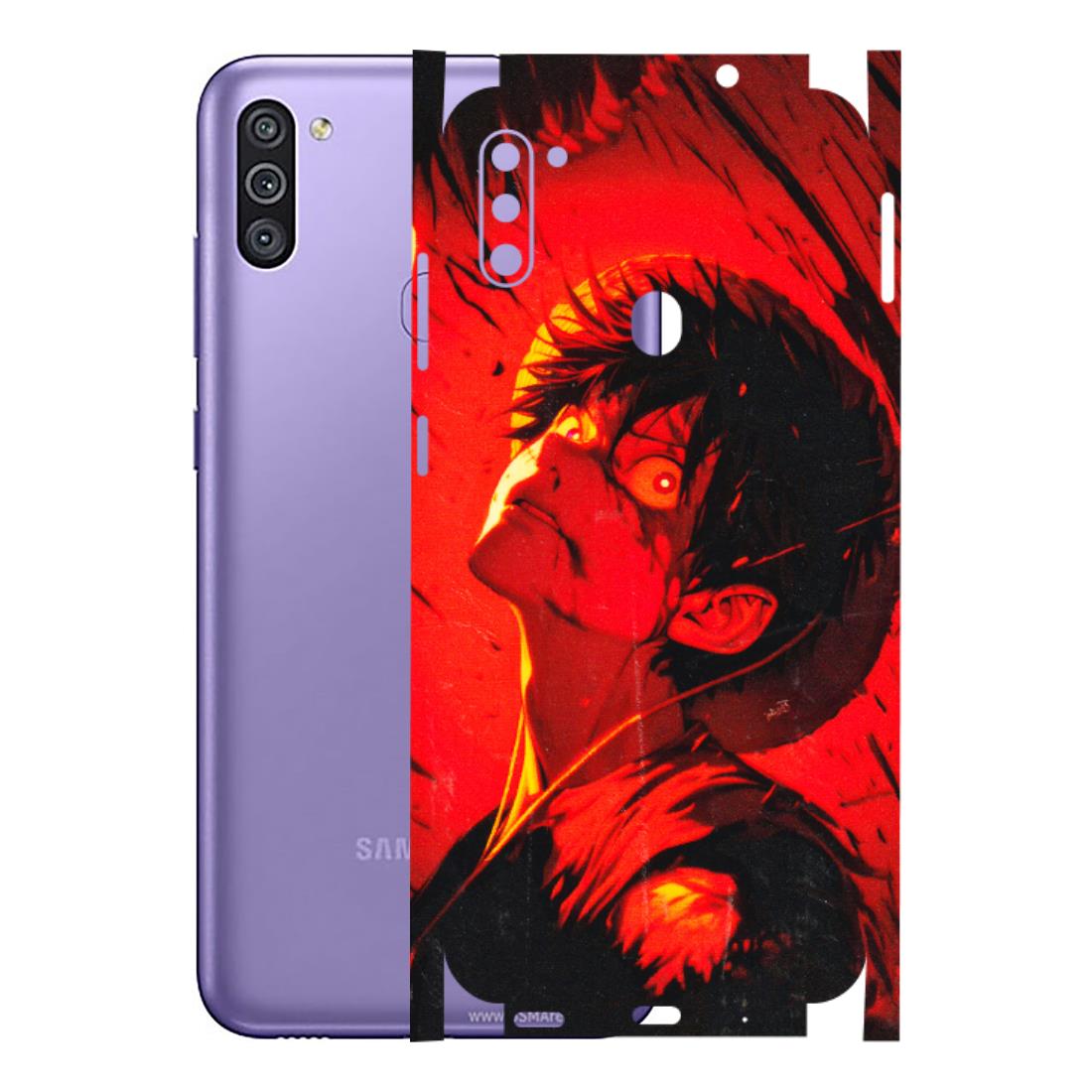 Samsung M/F/Note/Flip and C Phone Skins (All Models) - D.Luffy Power Up One Piece Anime - 3D Embossed Finish (L-326) Samsung Galaxy M11