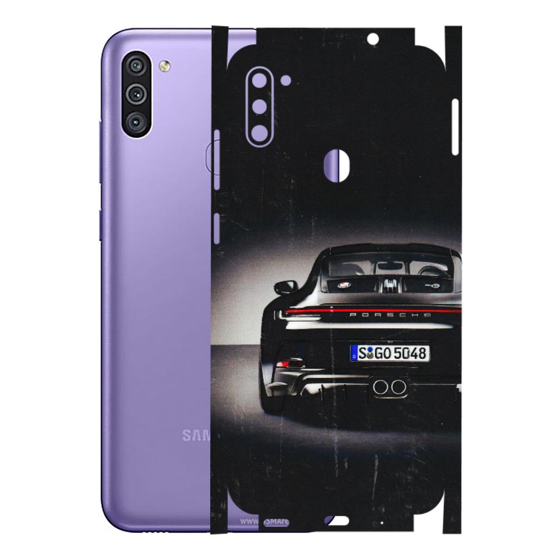 Samsung M/F/Note/Flip and C Phone Skins (All Models) - New Black Porsche GT3 - 3D Embossed Finish (L-327) Samsung Galaxy M11
