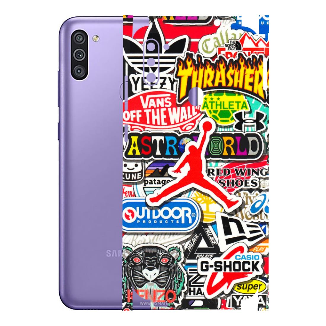 Samsung M/F/Note/Flip and C Phone Skins (All Models) - Multi Brands Sticker Graffiti - 3D Embossed Finish (L-37) Samsung Galaxy M11