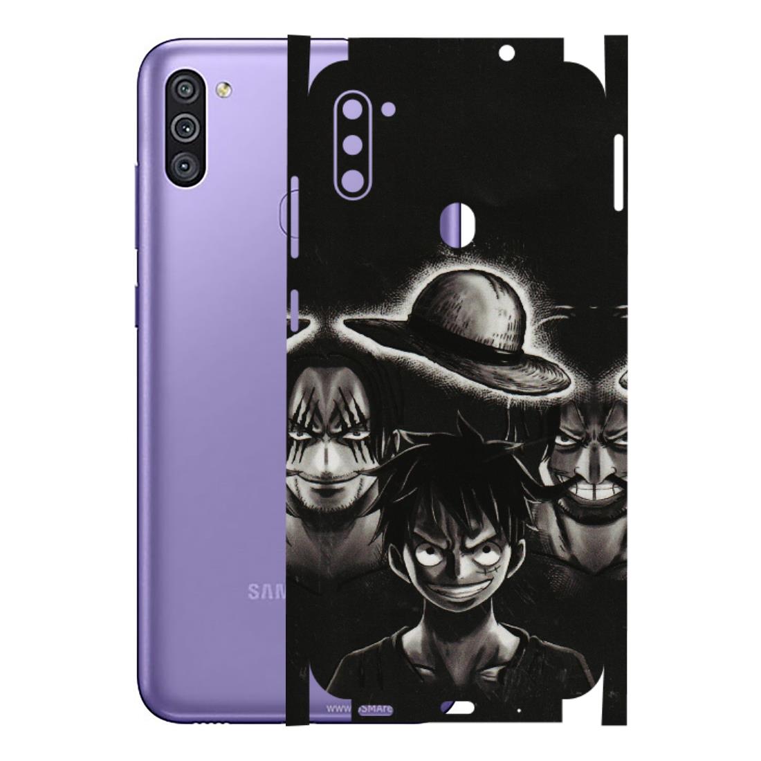 Samsung M/F/Note/Flip and C Phone Skins (All Models) - Black Luffy Hat - 3D Embossed Finish (L-57) Samsung Galaxy M11