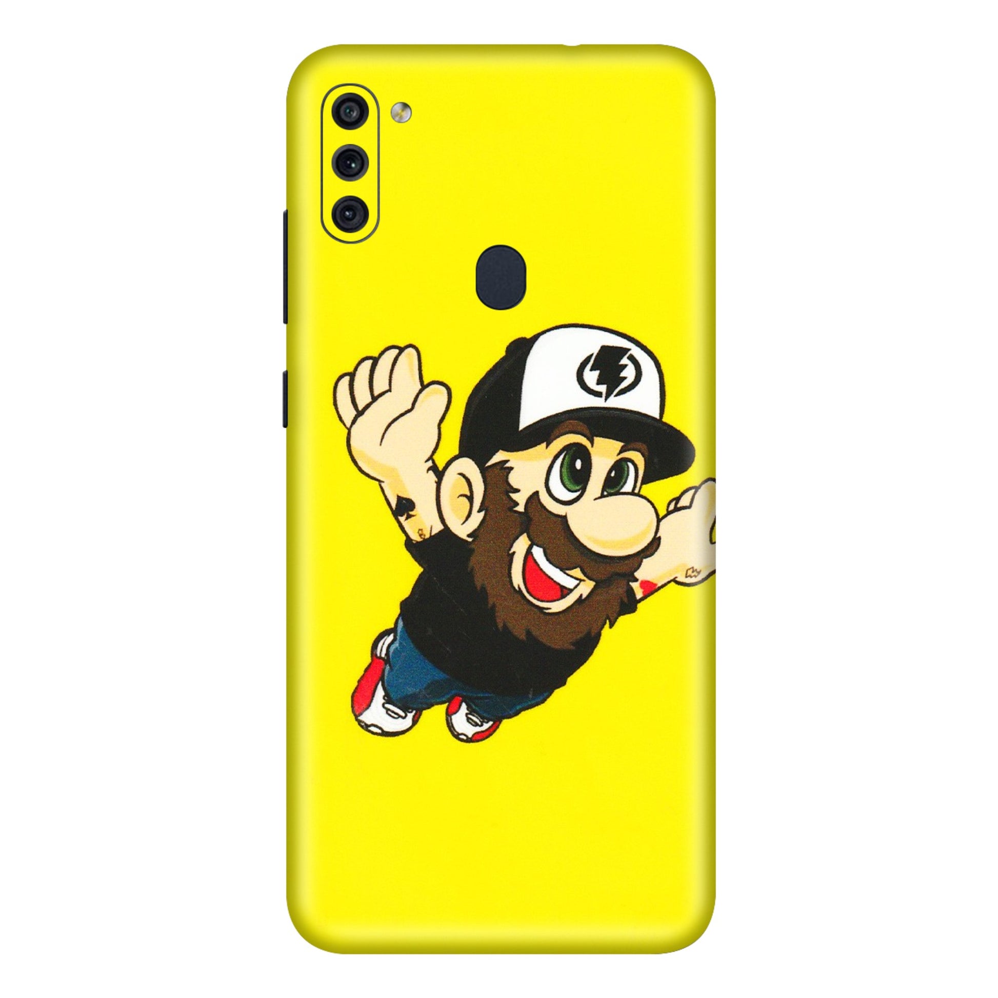 Samsung M/F/Note/Flip and C Phone Skins (All Models) - Flying Beardo - 3D Embossed Finish (L-60) Samsung Galaxy M11
