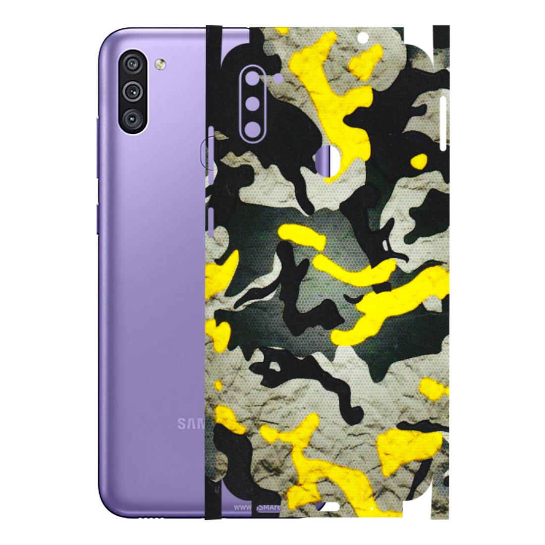 Samsung M/F/Note/Flip and C Phone Skins (All Models) - Yellow Camouflage - 3D Embossed Finish (L-61) Samsung Galaxy M11