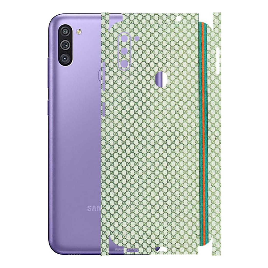 Samsung M/F/Note/Flip and C Phone Skins (All Models) - Gucci Fabric Pattern - 3D Embossed Finish (L-73) Samsung Galaxy M11