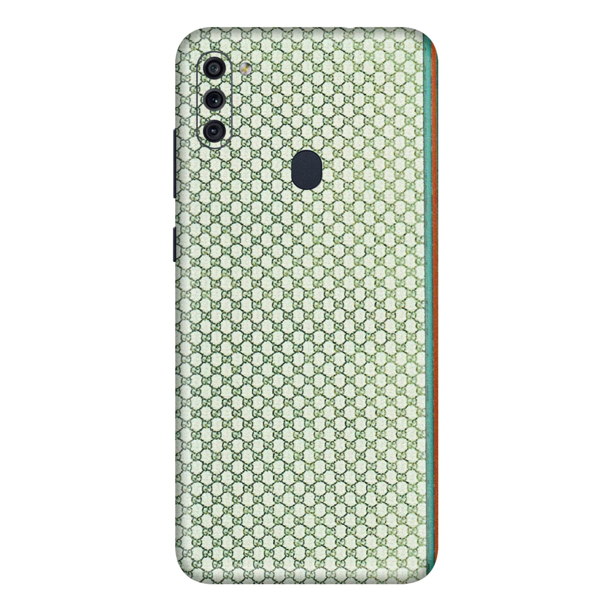Samsung M/F/Note/Flip and C Phone Skins (All Models) - Gucci Fabric Pattern - 3D Embossed Finish (L-73) Samsung Galaxy M11