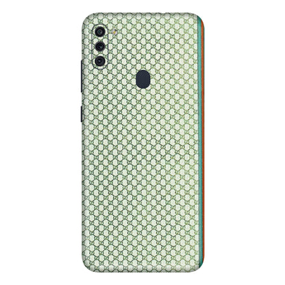 Samsung M/F/Note/Flip and C Phone Skins (All Models) - Gucci Fabric Pattern - 3D Embossed Finish (L-73) Samsung Galaxy M11