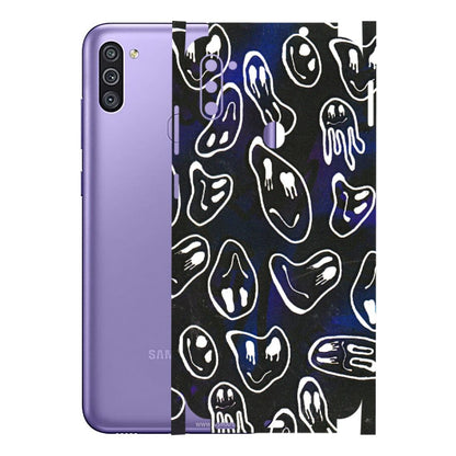 Samsung M/F/Note/Flip and C Phone Skins (All Models) - Distorted Smileys - 3D Embossed Finish (L-92) Samsung Galaxy M11