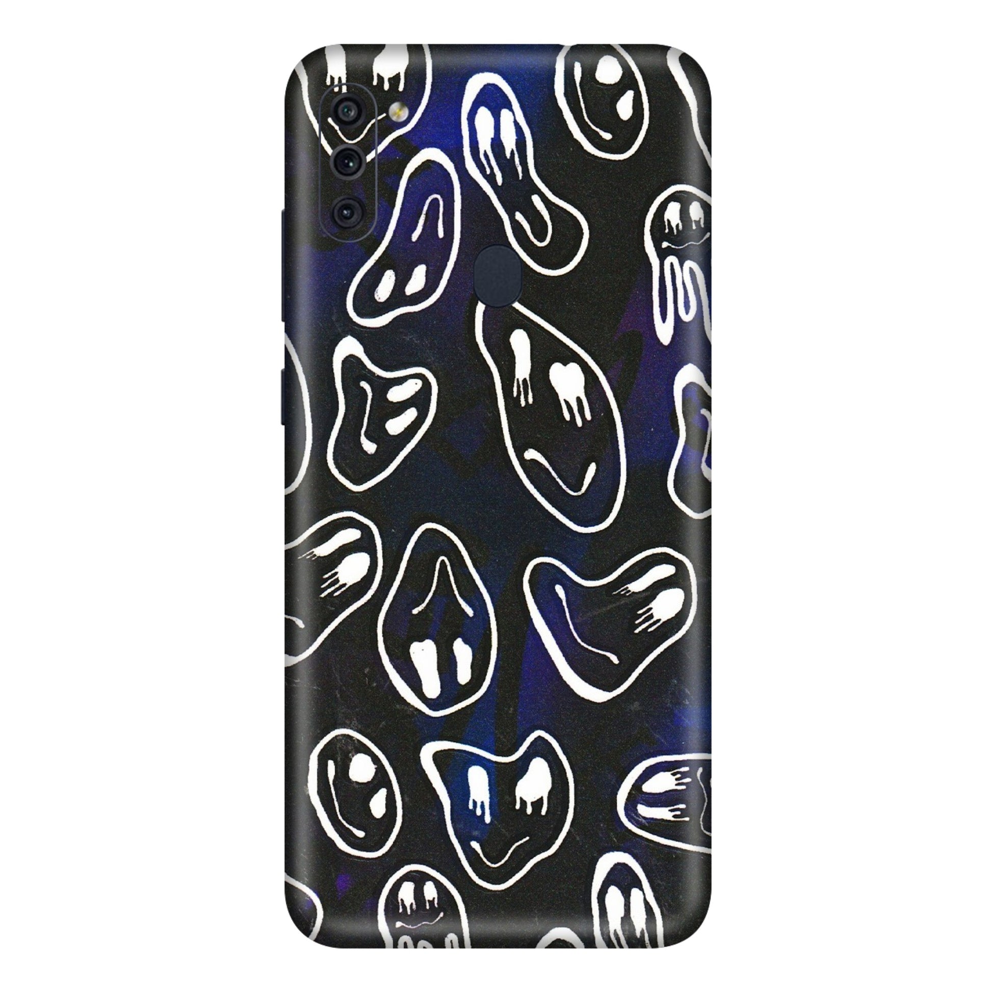 Samsung M/F/Note/Flip and C Phone Skins (All Models) - Distorted Smileys - 3D Embossed Finish (L-92) Samsung Galaxy M11